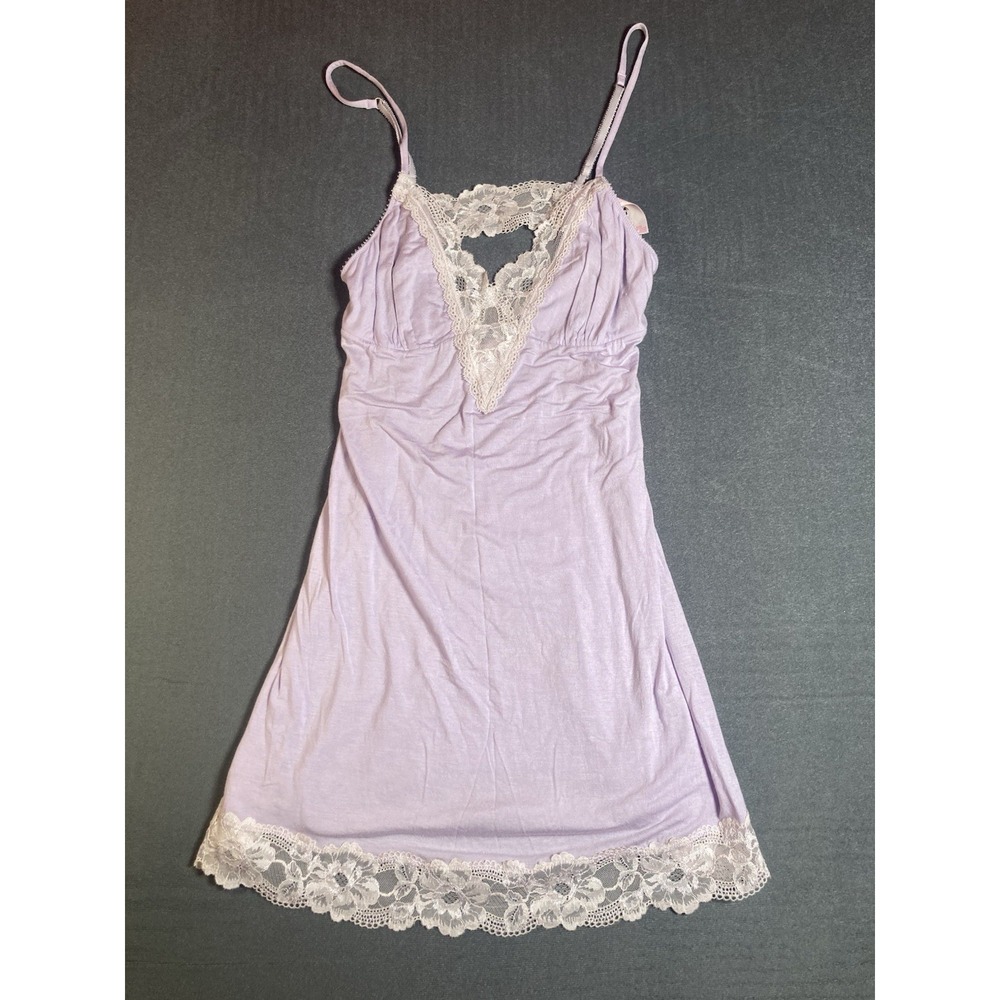 Victoria's Secret SoSoft™ Modal Ribbed Lace-Trim Slip Dress Medium